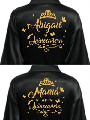 2 Batas quinceanera Black with Gold