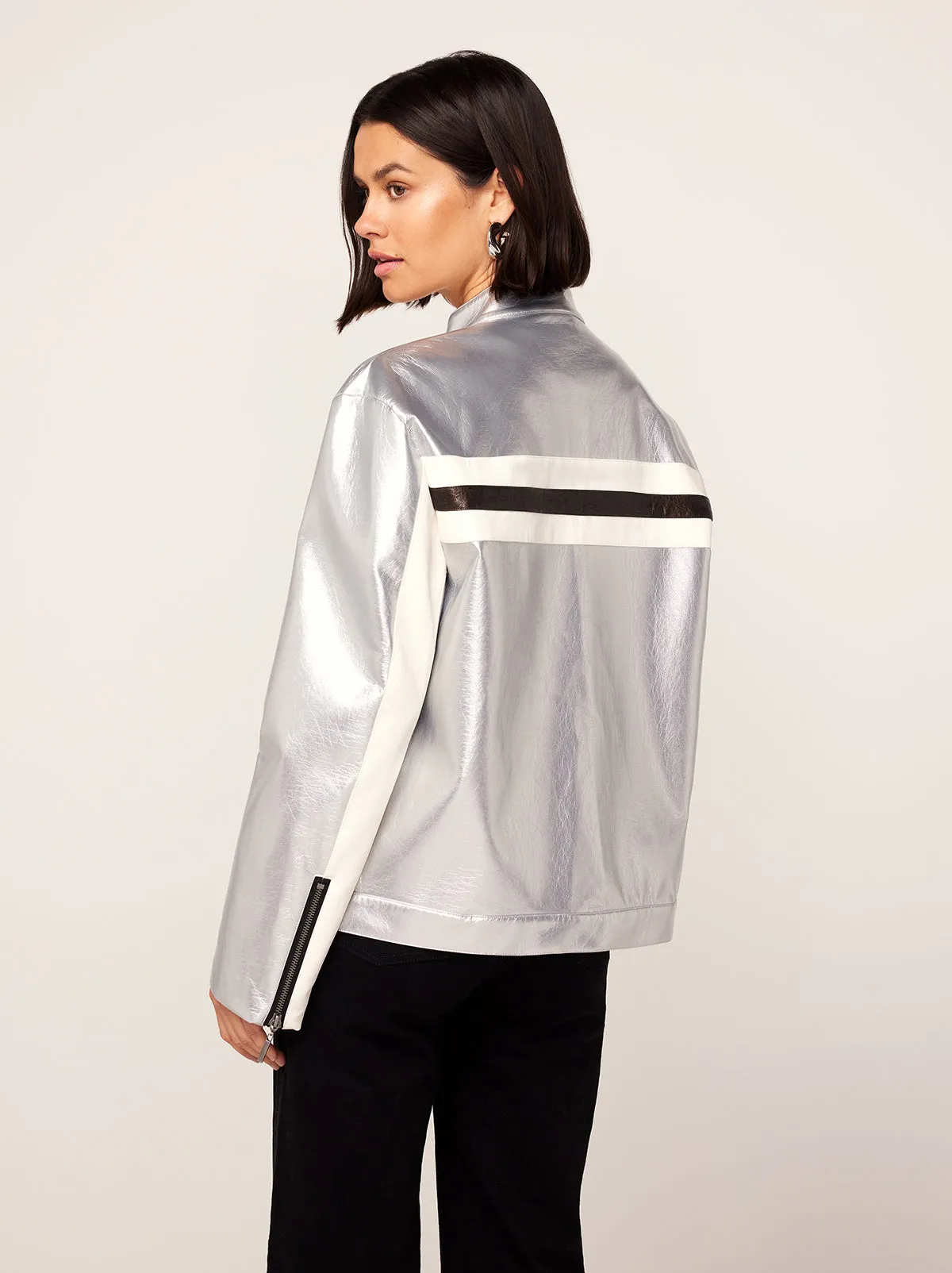 Ada Silver Vinyl Jacket