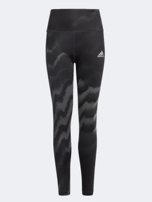 Adidas Dance Aeroready High-Waisted Printed Women Sportswear Tight Grey/Black