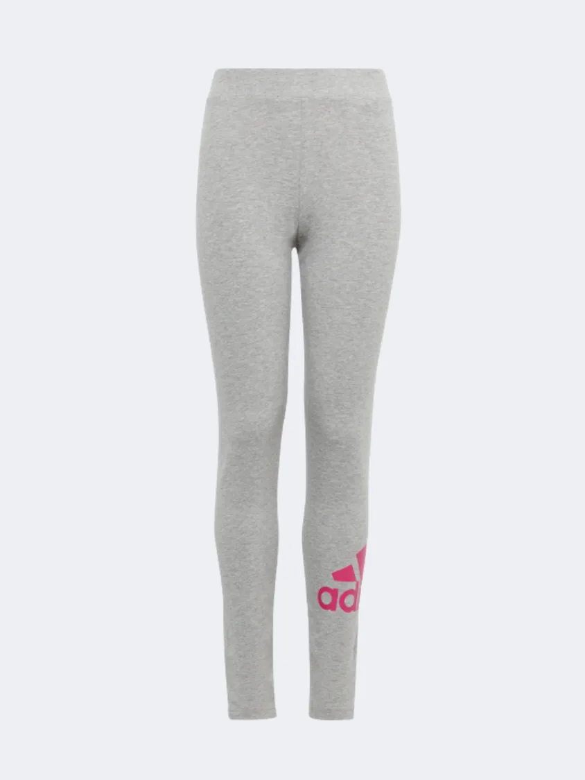 Adidas Essentials Big Logo Women Sportswear Tight Grey/Fuchsia