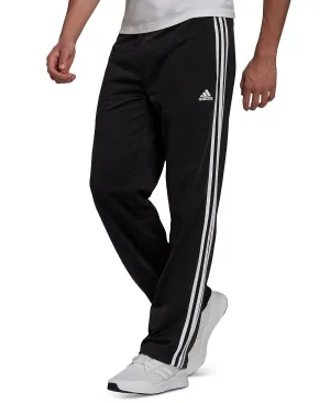 adidas Men's Primegreen Essentials Open Hem 3 Stripe Warm Up Track Pants