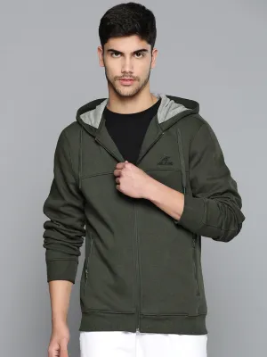 Alcis Men Olive Green Running Sporty Jacket