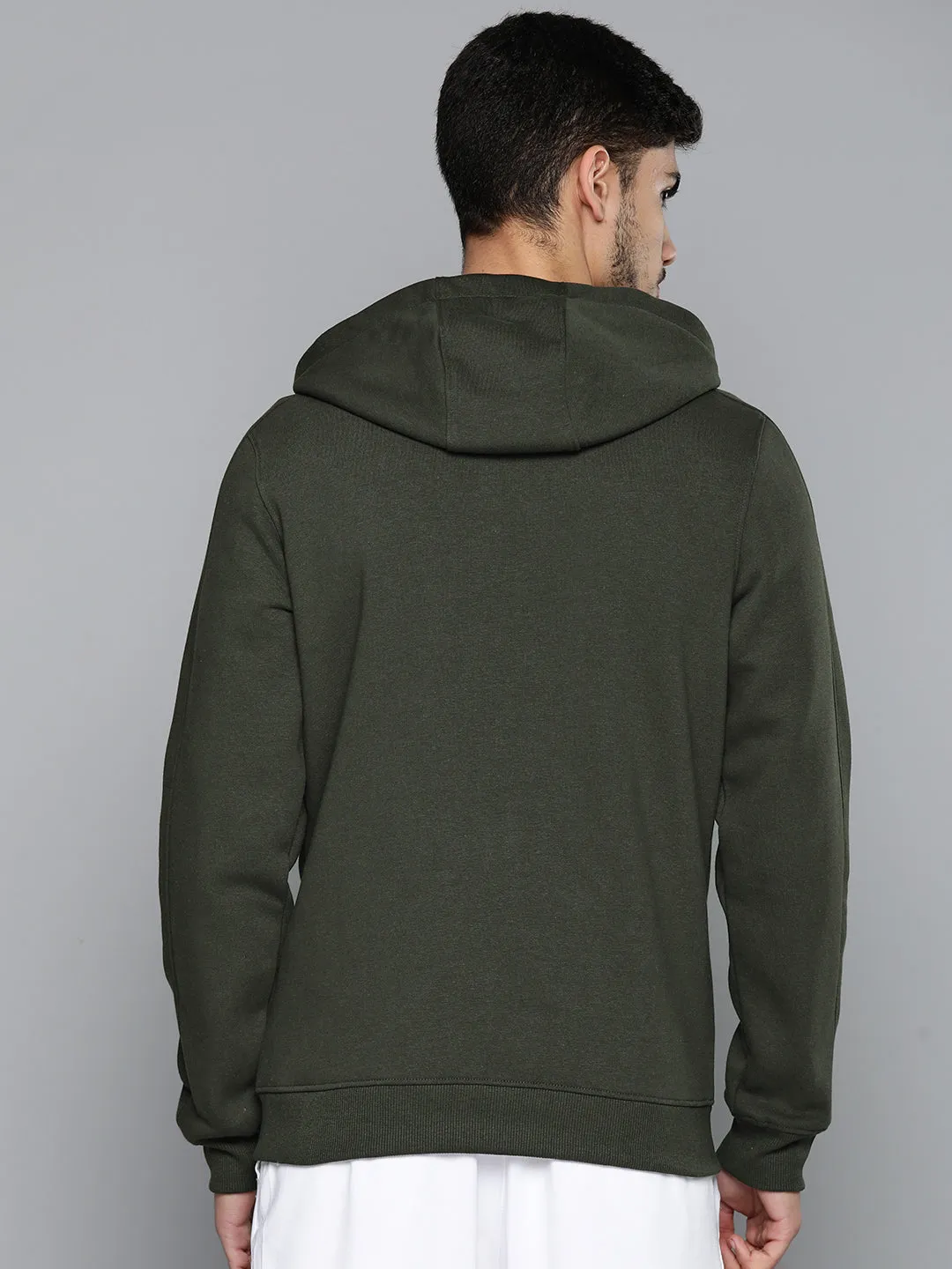 Alcis Men Olive Green Running Sporty Jacket