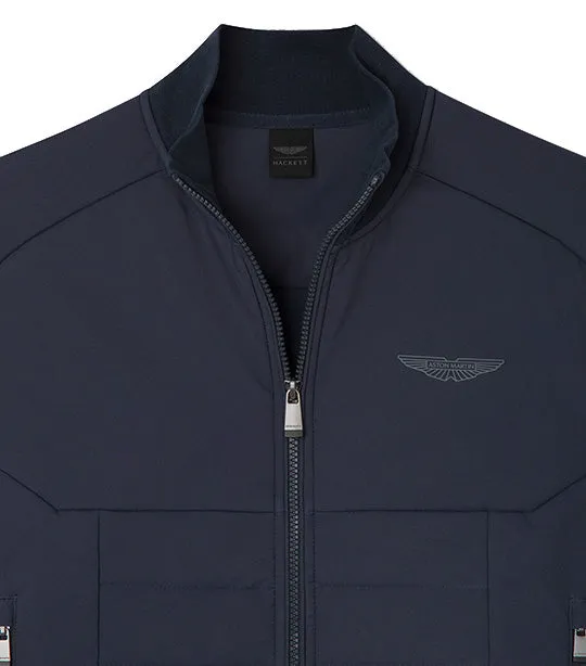 Aston Martin Quilted Hybrid Full Zip Navy