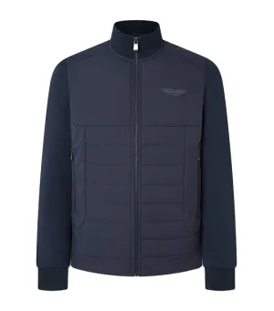 Aston Martin Quilted Hybrid Full Zip Navy