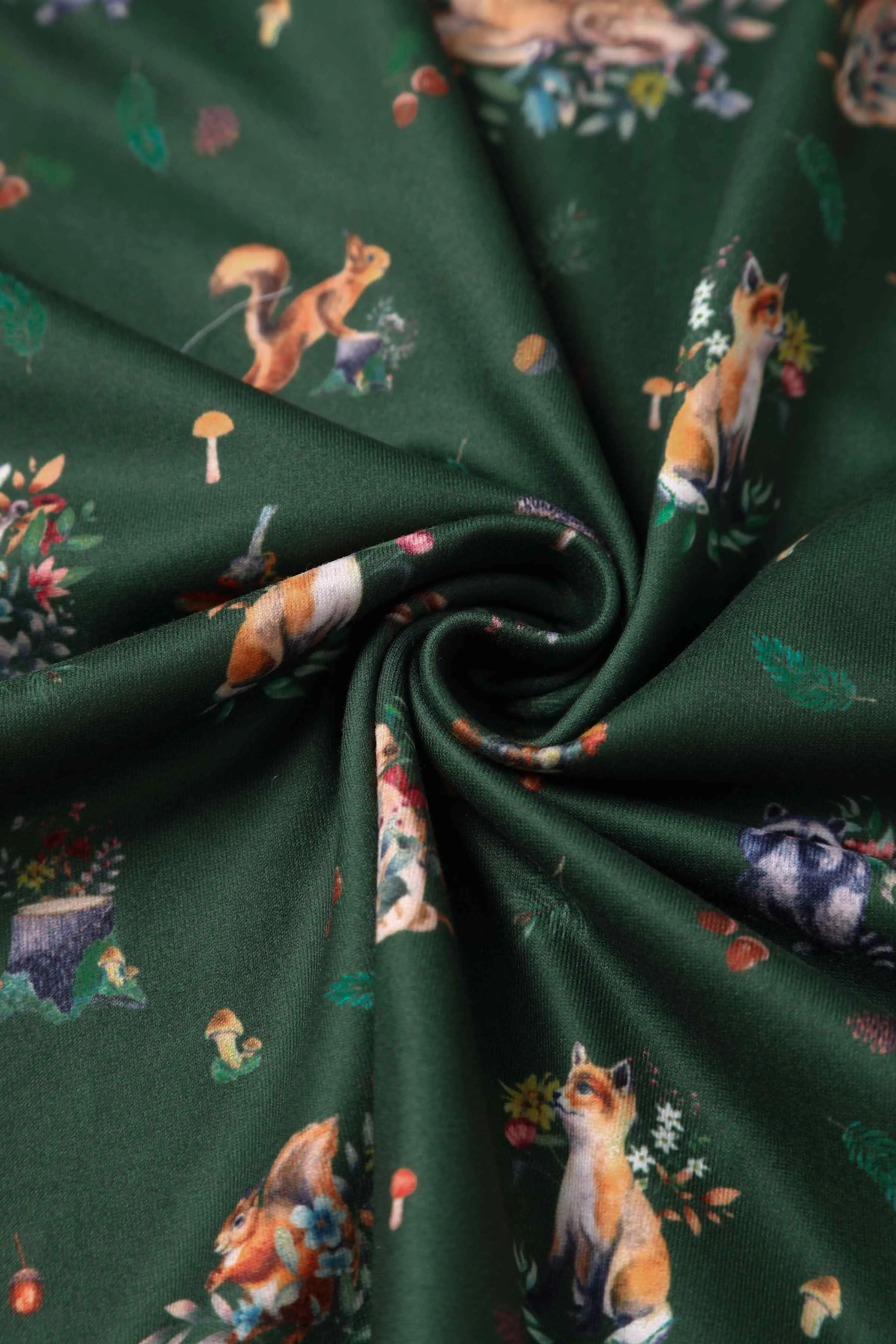 Billie Green Woodland Fox & Owl Dress