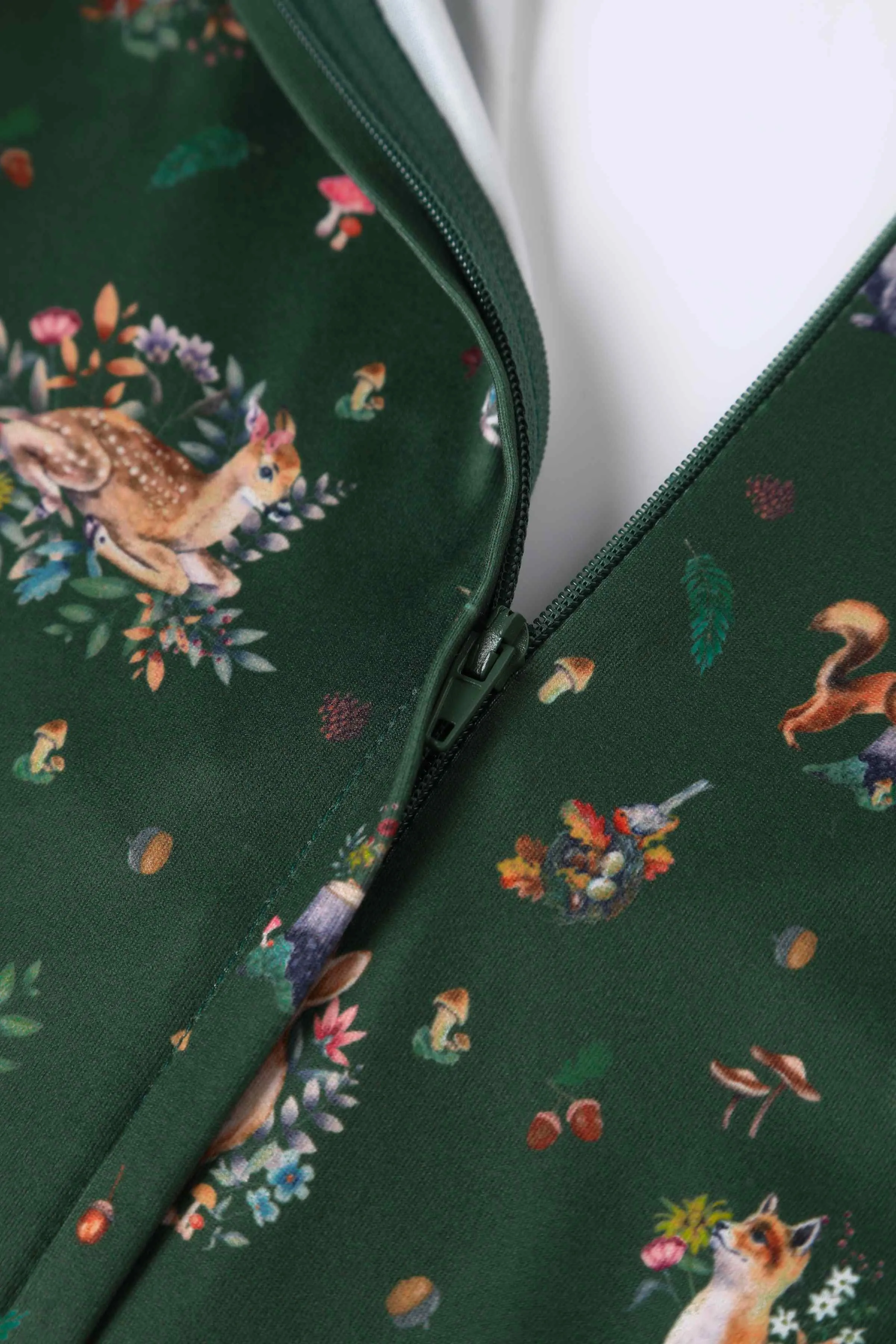 Billie Green Woodland Fox & Owl Dress