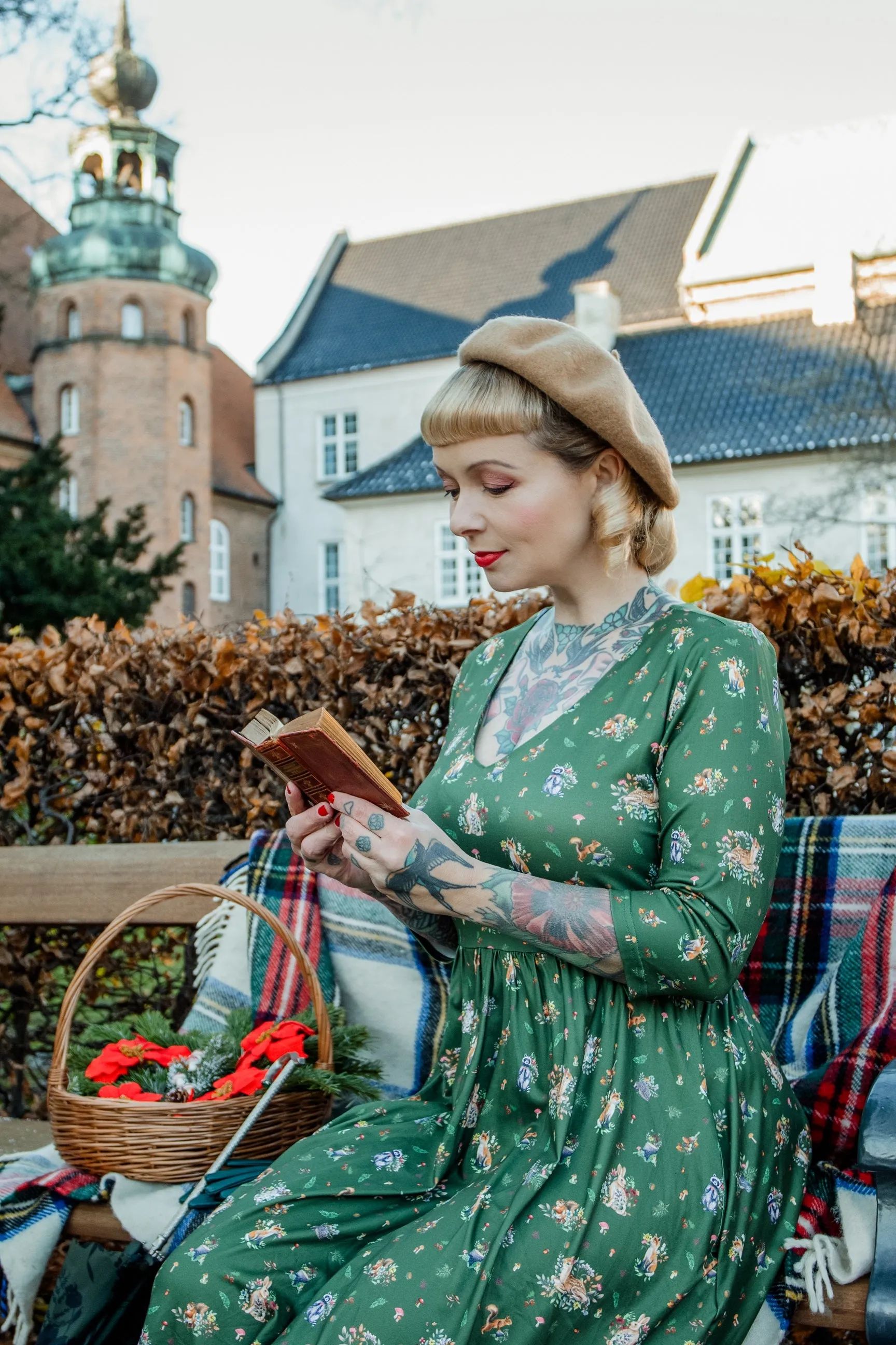 Billie Green Woodland Fox & Owl Dress