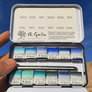 Blue Palette - Handmade Watercolor set