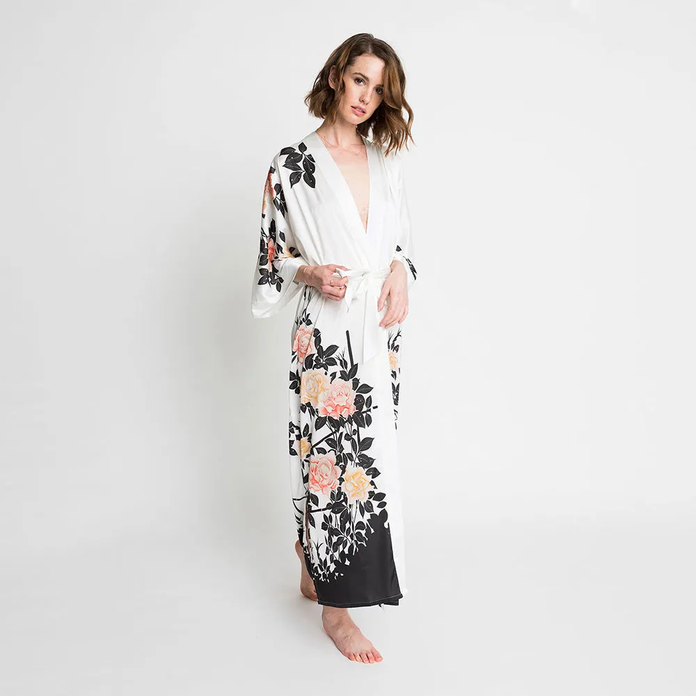 Blush Rose Long Kimono Robe