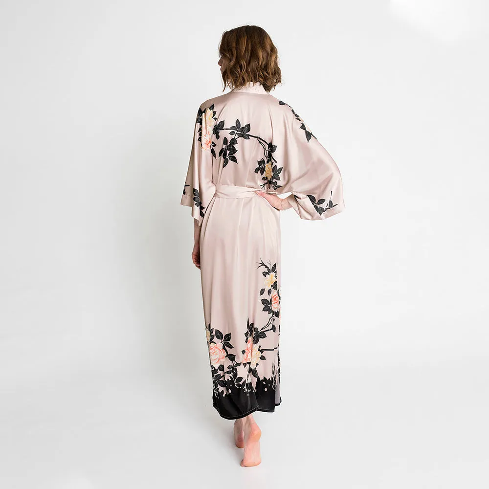 Blush Rose Long Kimono Robe