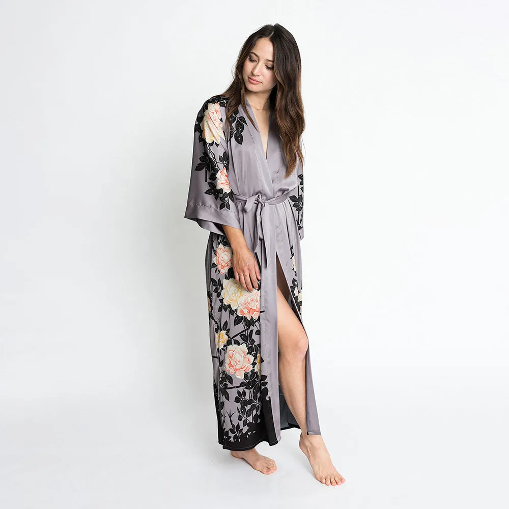 Blush Rose Long Kimono Robe