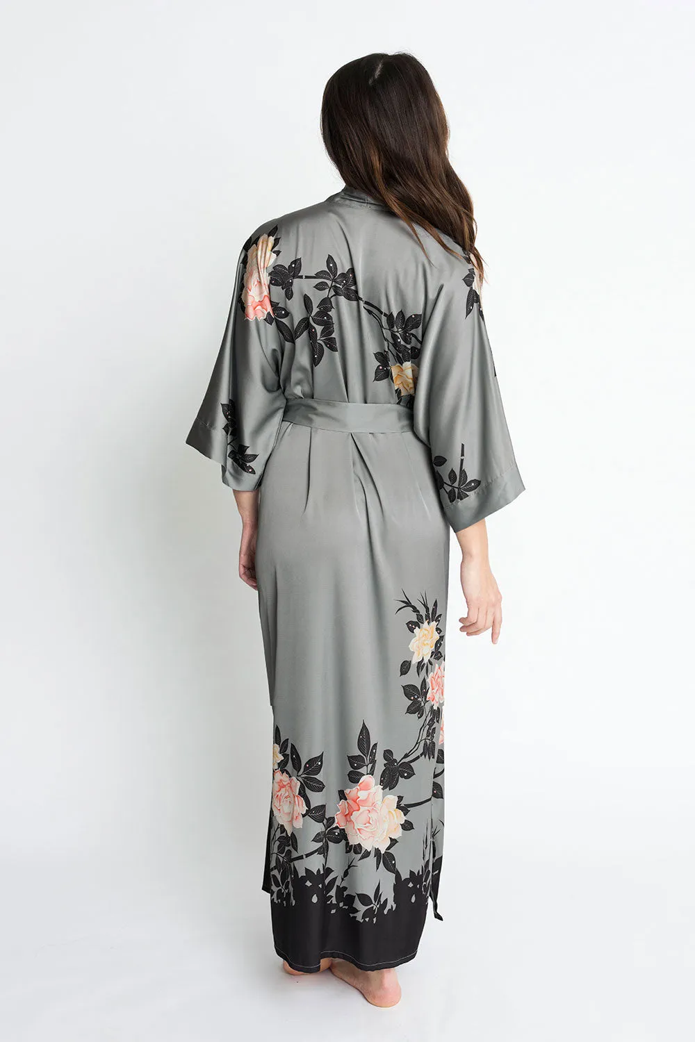 Blush Rose Long Kimono Robe