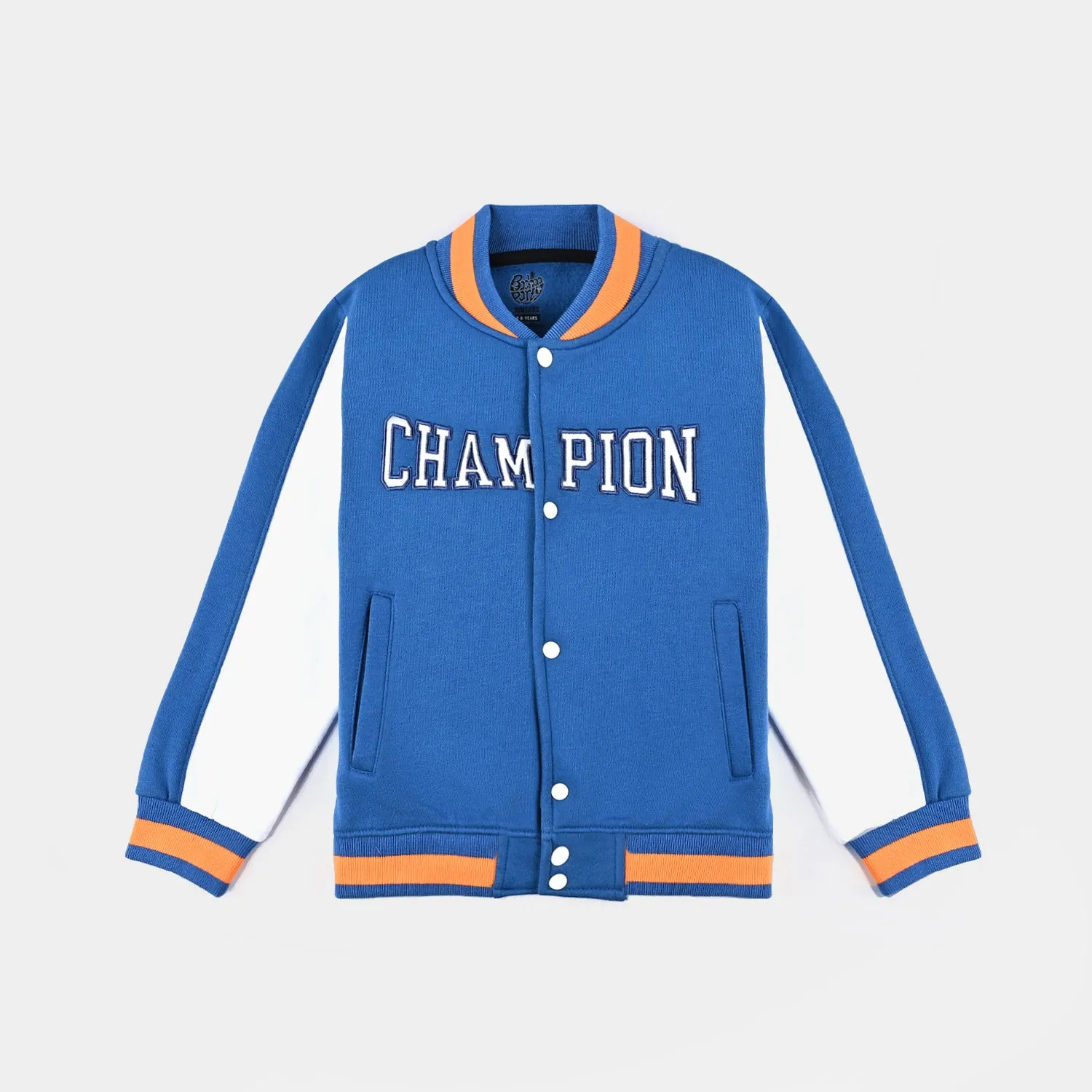 Boys Fleece Knitted Jacket Champion-Blue