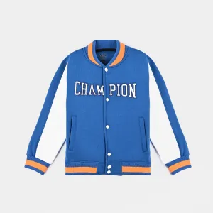 Boys Fleece Knitted Jacket Champion-Blue