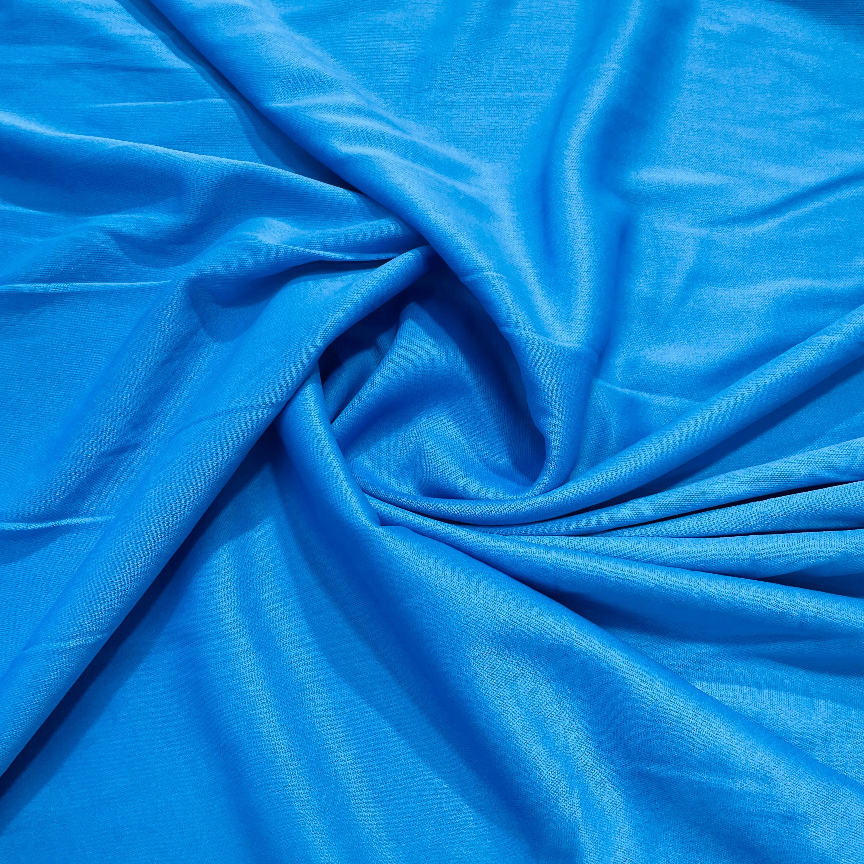 Bright Blue Solid Lycra Dyed Fabric