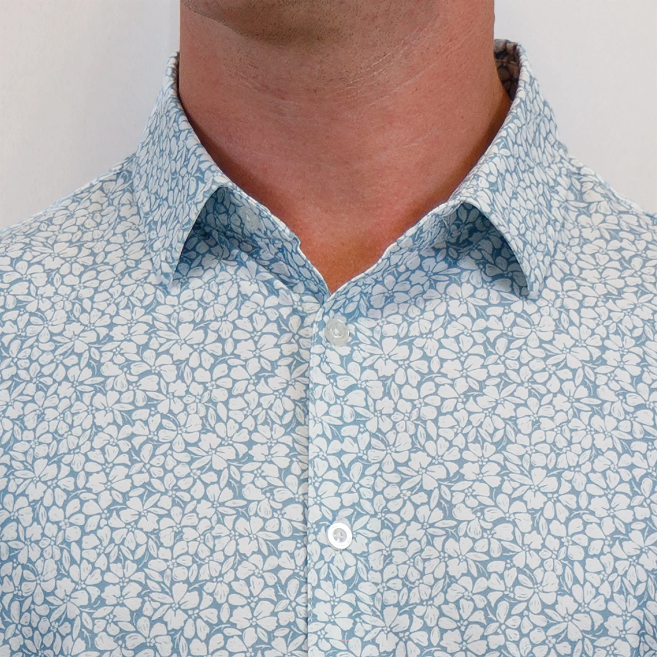 Button Down - Blue Fog Poppy