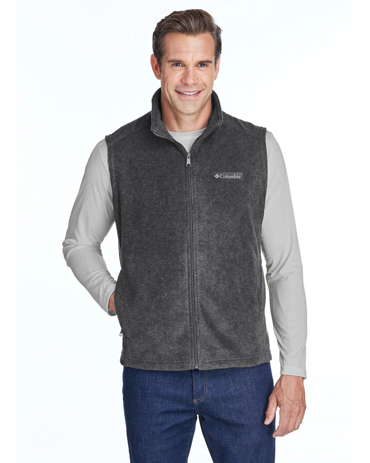 Columbia Steens Mountain Vest, Charcoal Hthr