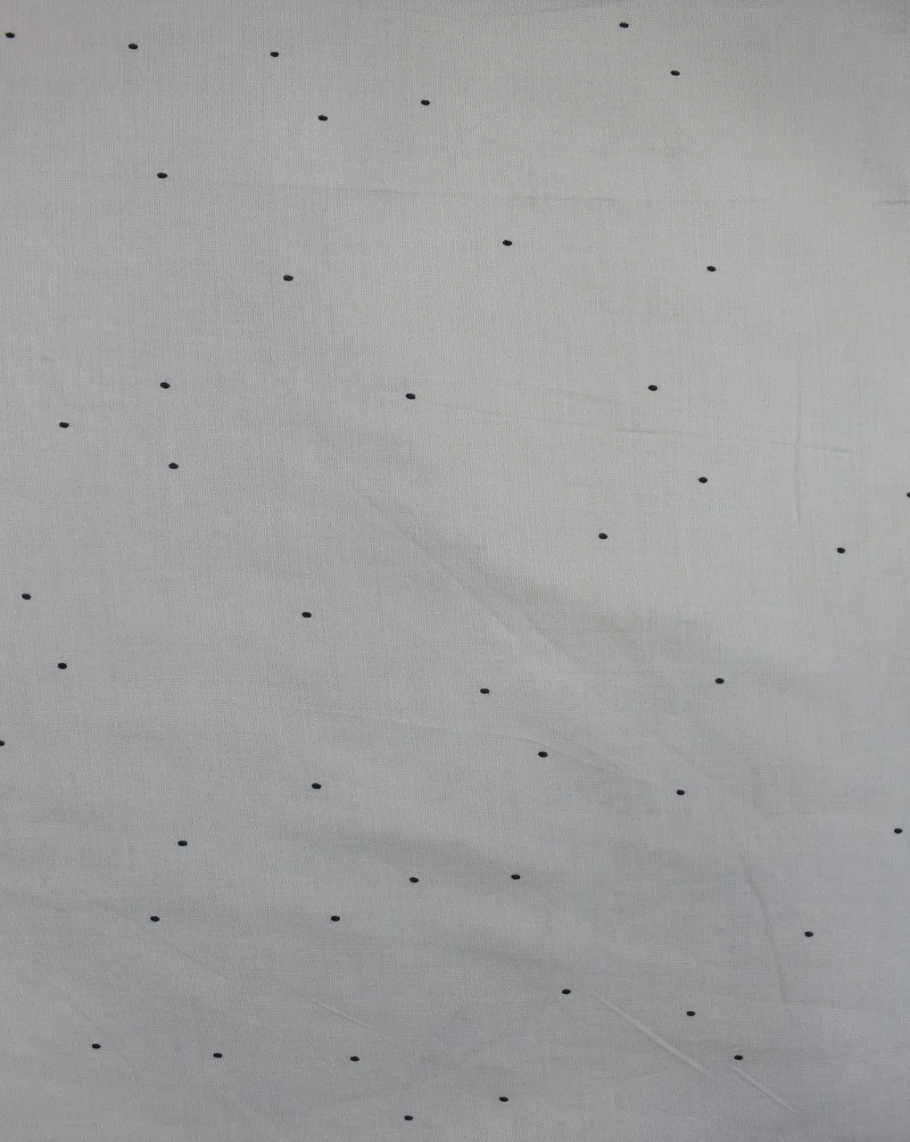 Cream And Black Polka Dot Print Rayon Fabric