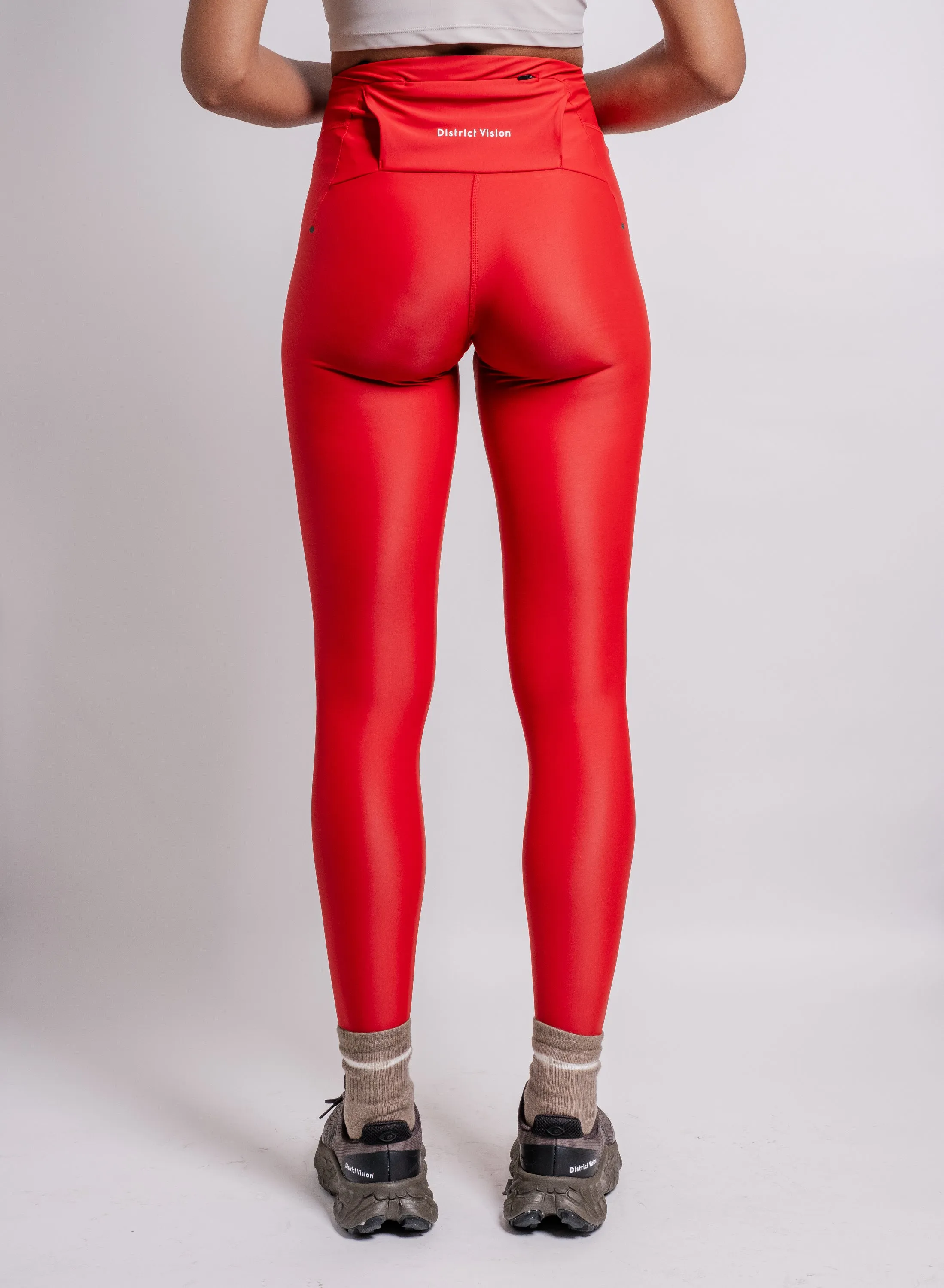 DV   NB Pocketed Long Tights in Goji Red