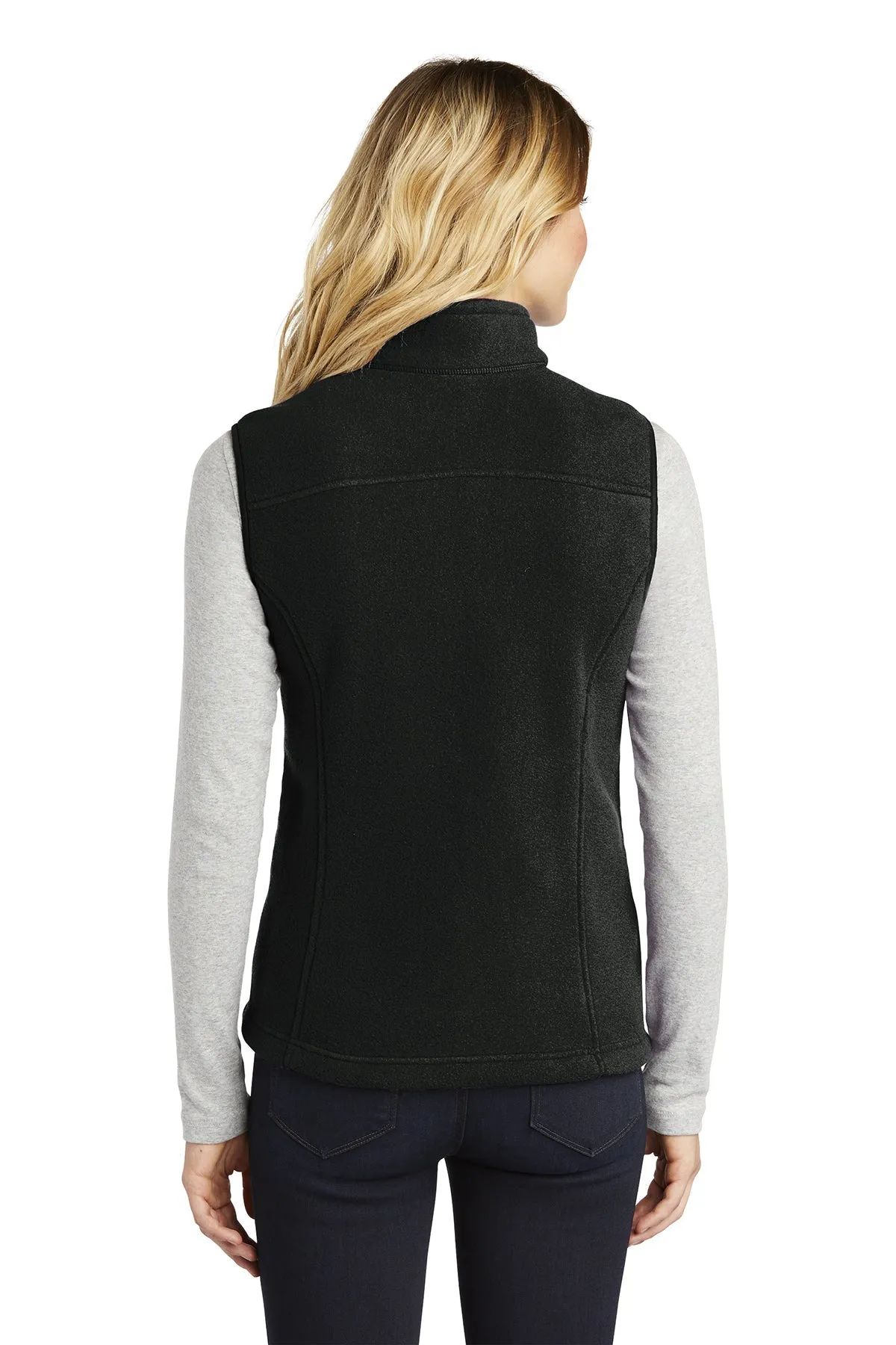 Eddie Bauer Ladies Branded Fleece Vests, Black