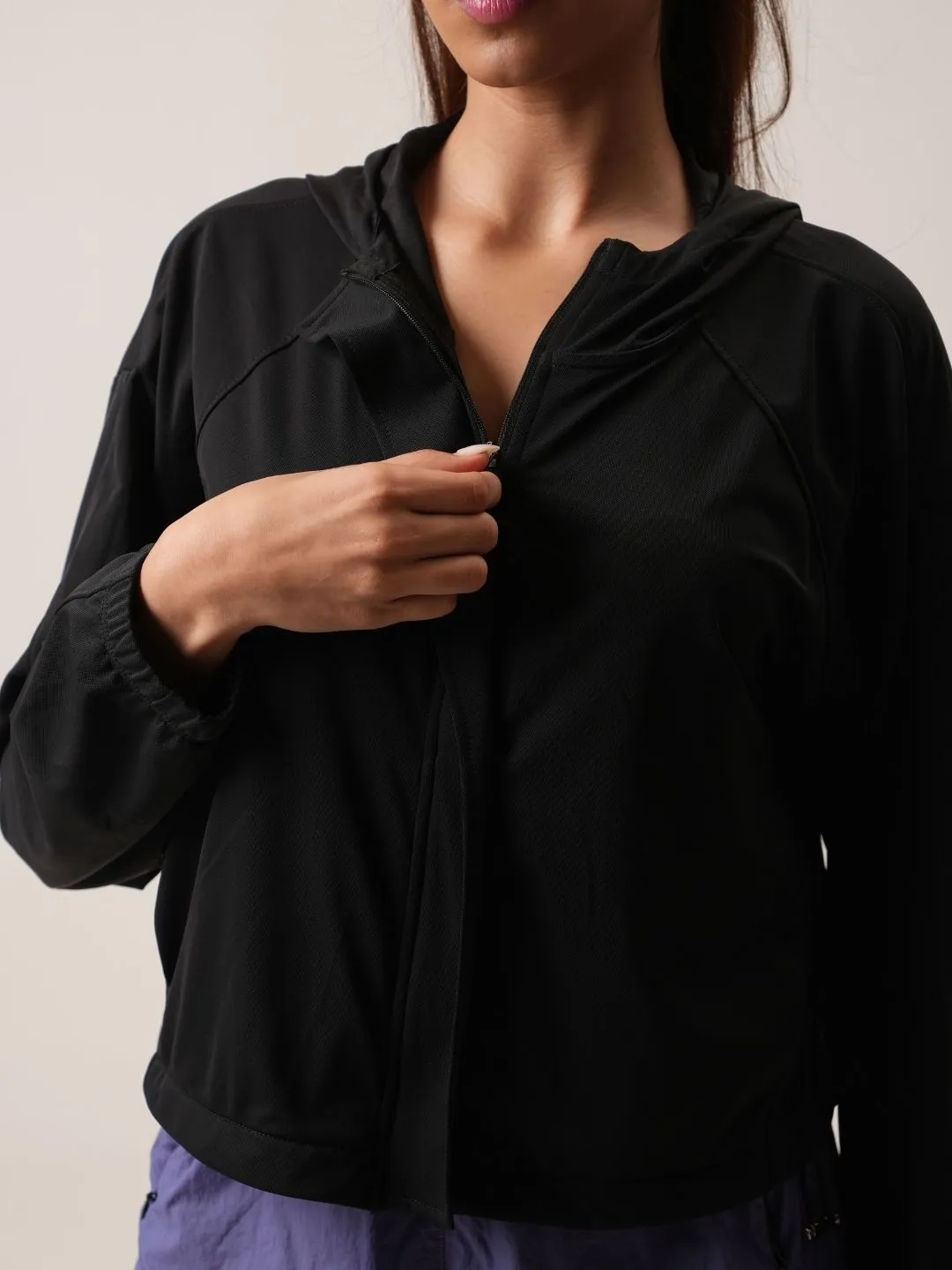 Everyday Crop jacket in Basic Black