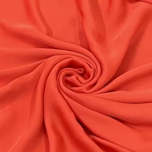 Exclusive Orange Solid Milano Crepe Fabric