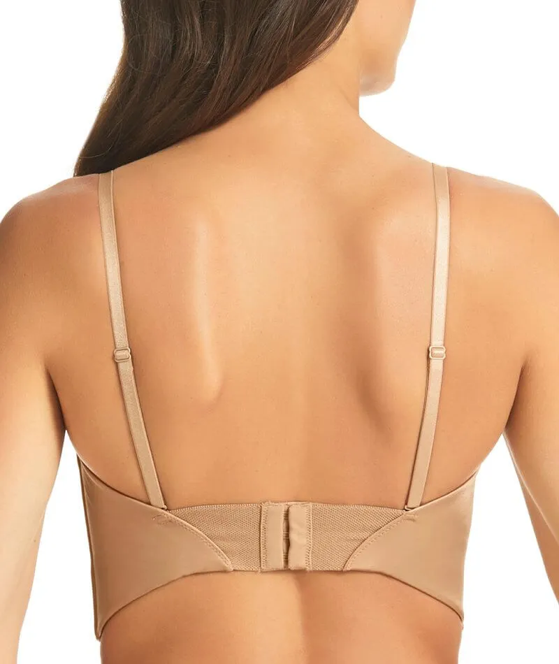 Finelines Refined Low Back Longline Bra - Nude