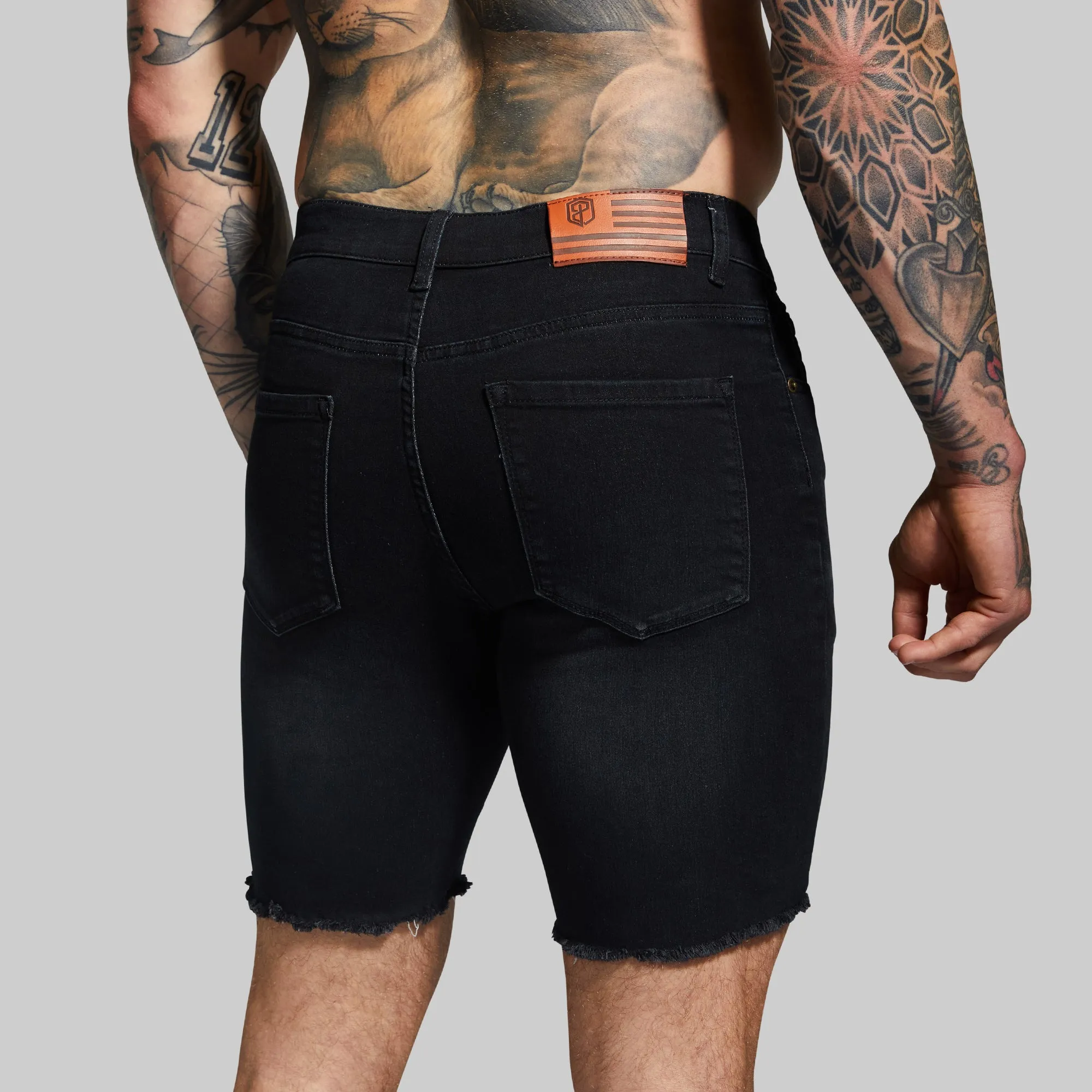 FLEX Stretchy Jort (Black Denim)