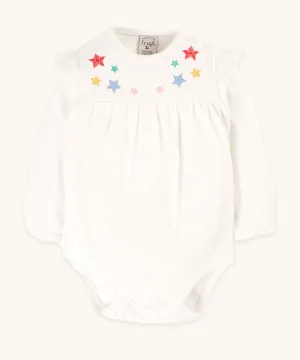 Frugi Eviana Baby Body - Soft White/Stars