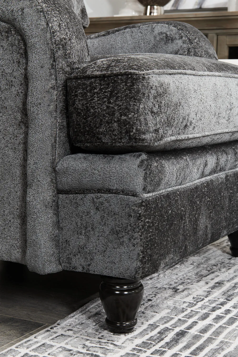 Greycliff Chenille Chair - Charcoal