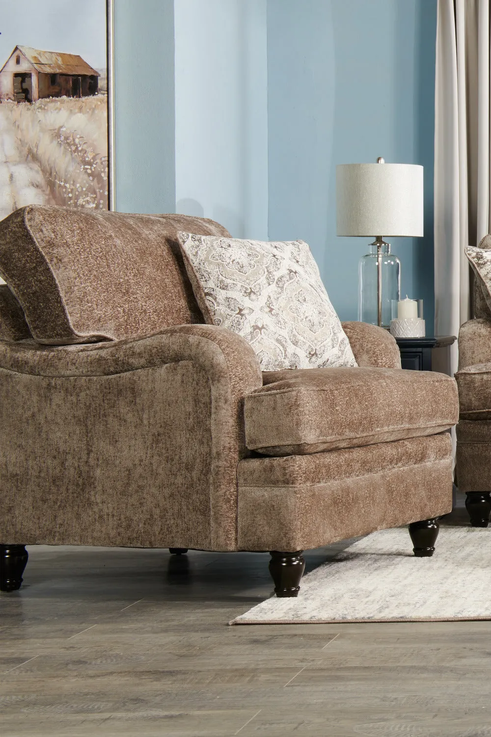 Greycliff Chenille Chair - Toffee