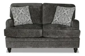 Greycliff Chenille Loveseat - Charcoal