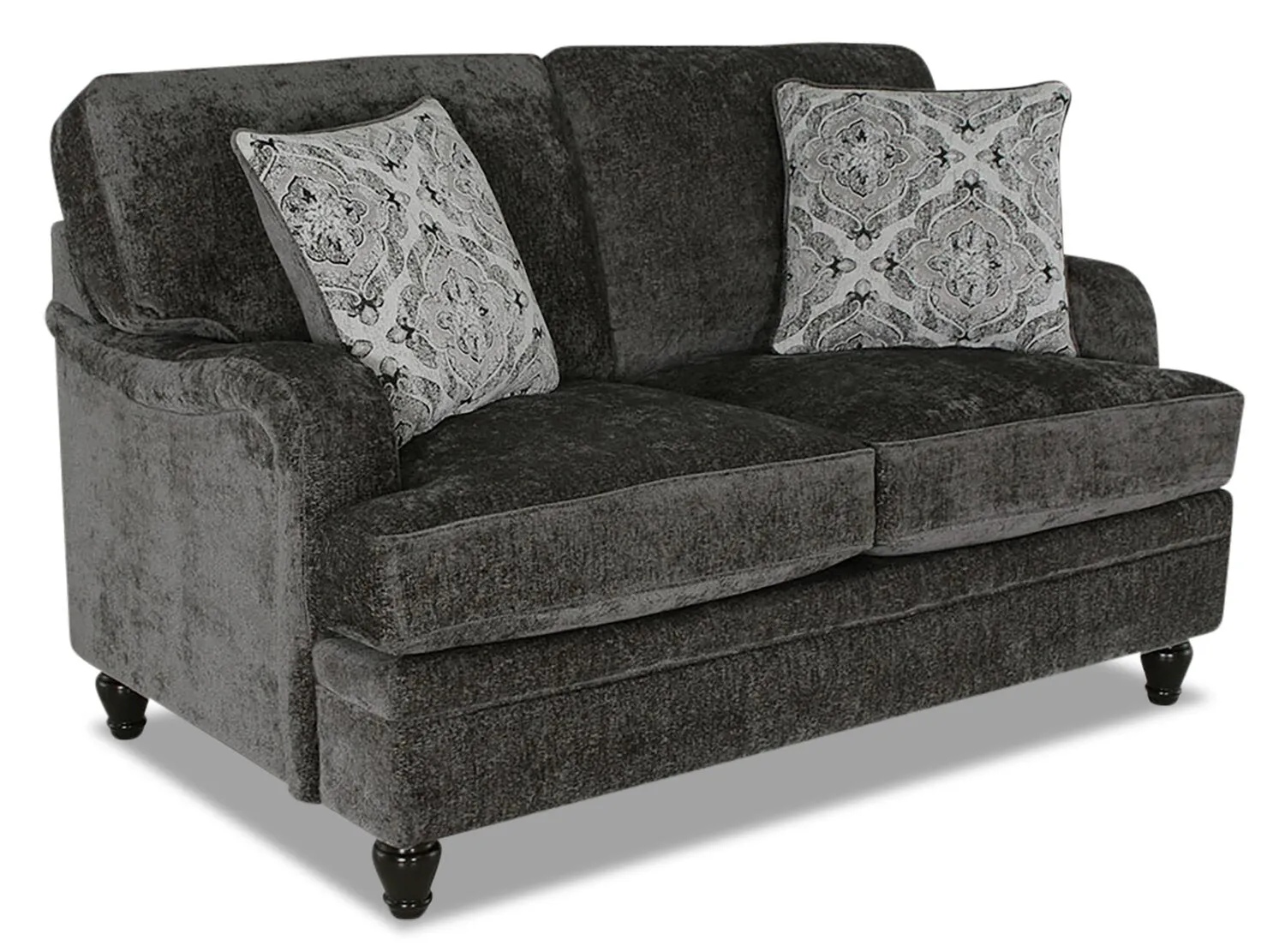 Greycliff Chenille Loveseat - Charcoal