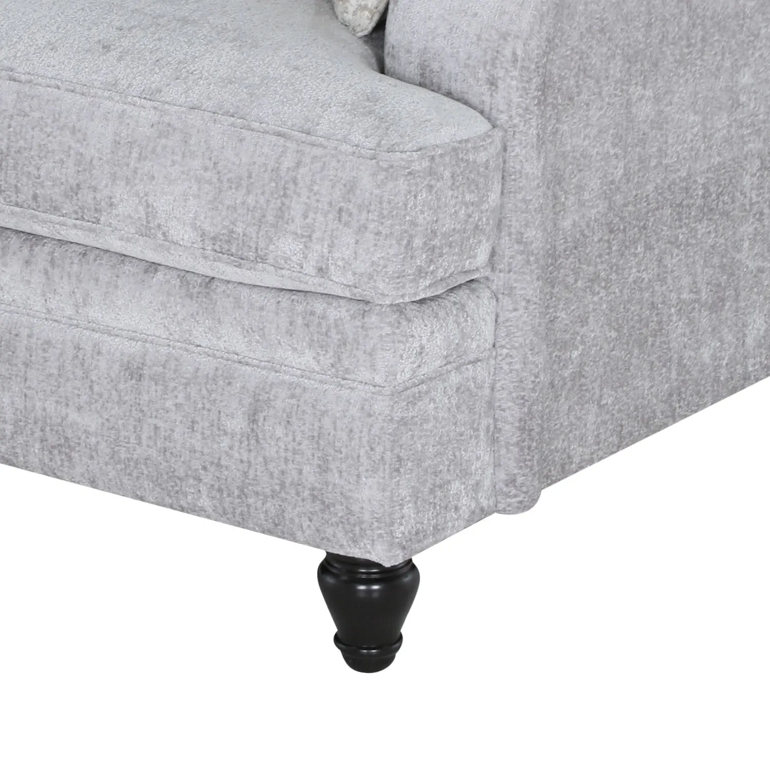 Greycliff Chenille Loveseat - Platinum