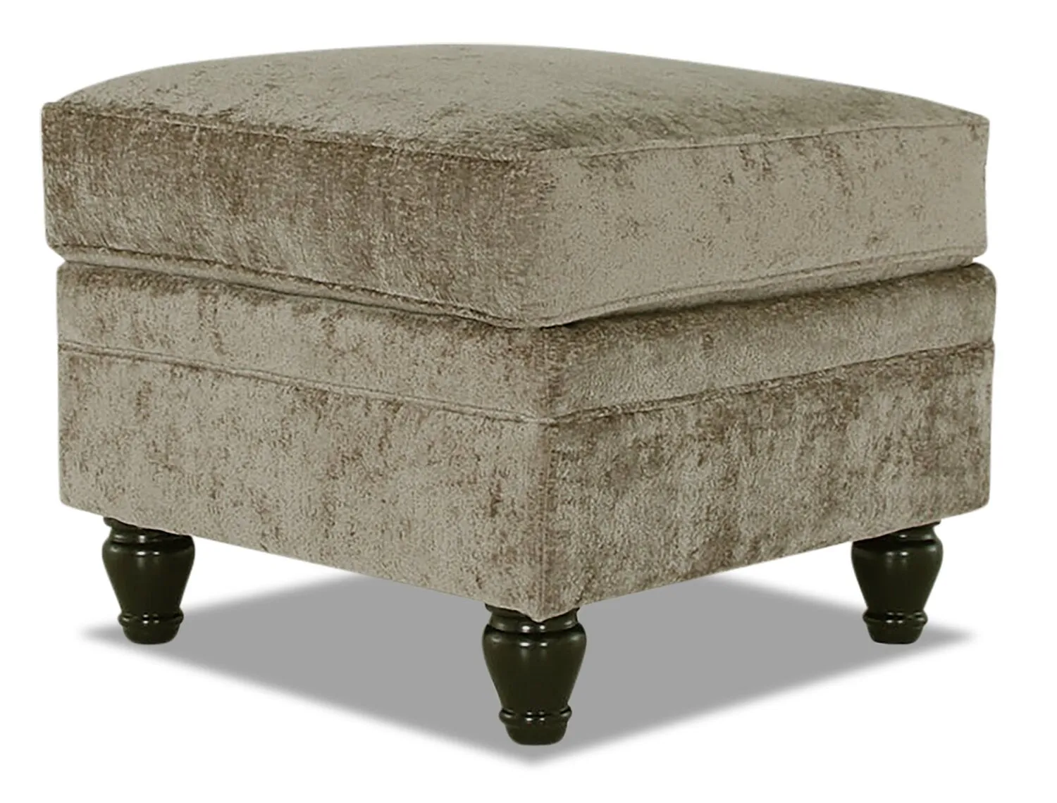 Greycliff Chenille Ottoman - Toffee