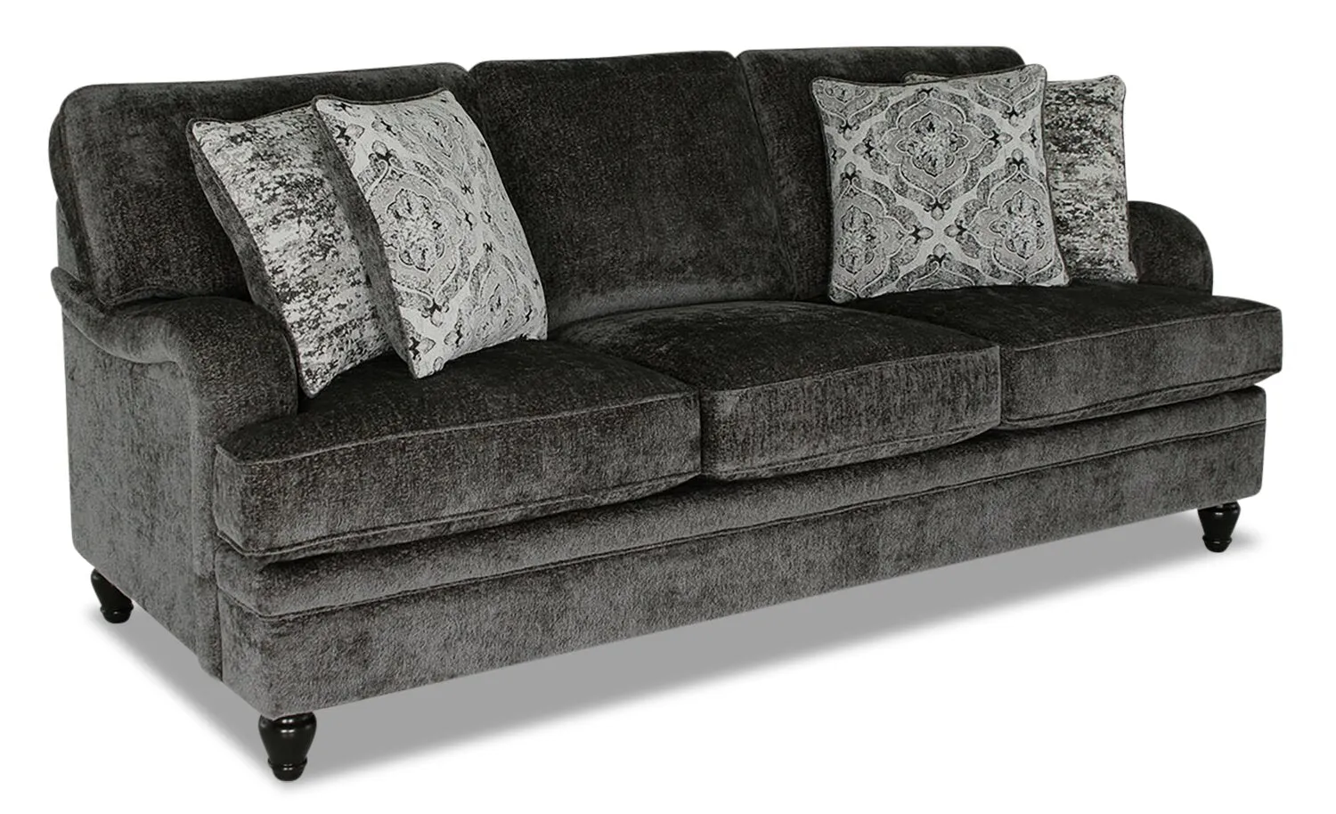 Greycliff Chenille Sofa - Charcoal