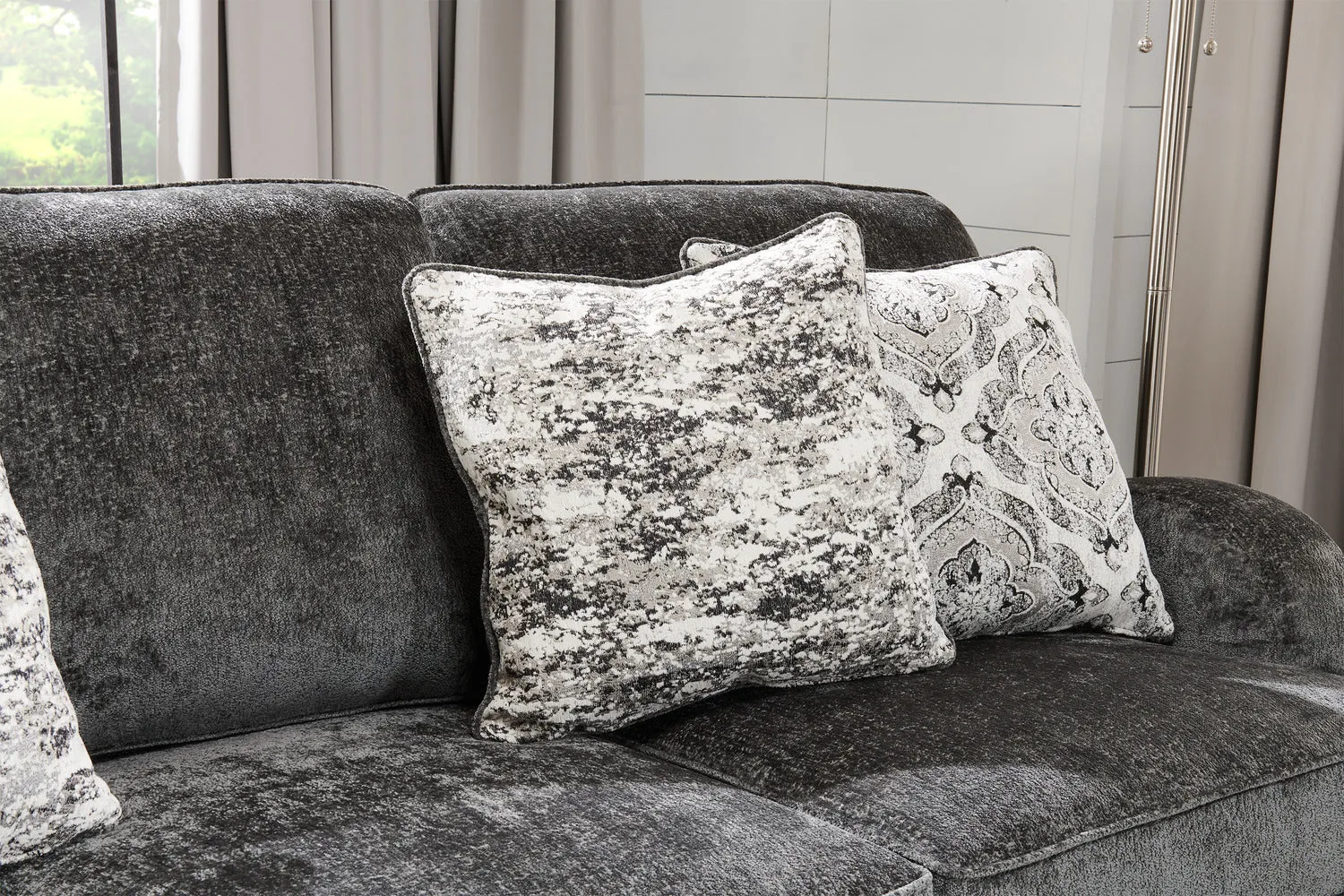 Greycliff Chenille Sofa - Charcoal