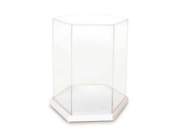 Hexagon Display Case White