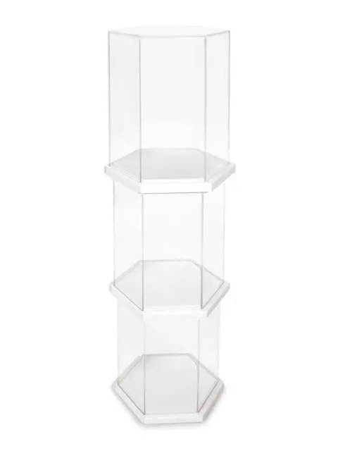 Hexagon Display Case White