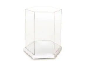 Hexagon Display Case White