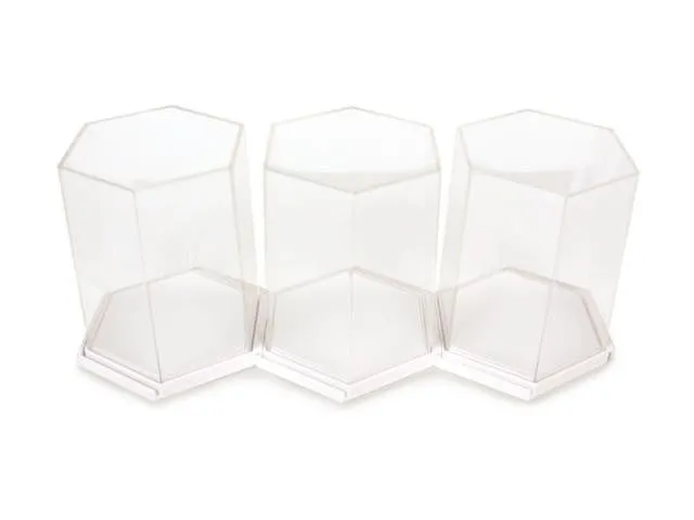 Hexagon Display Case White