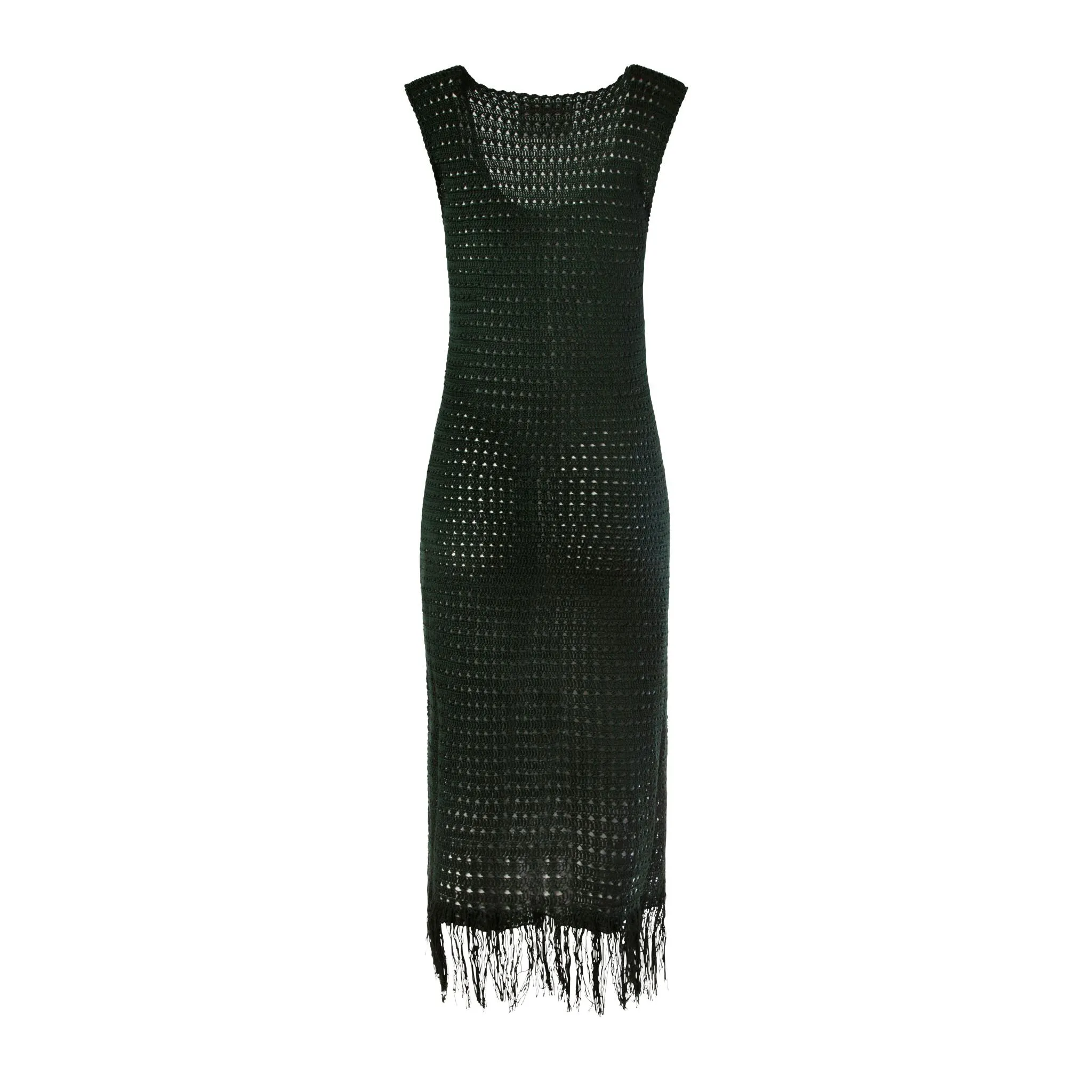 Hunter Green Hand Crochet Dress