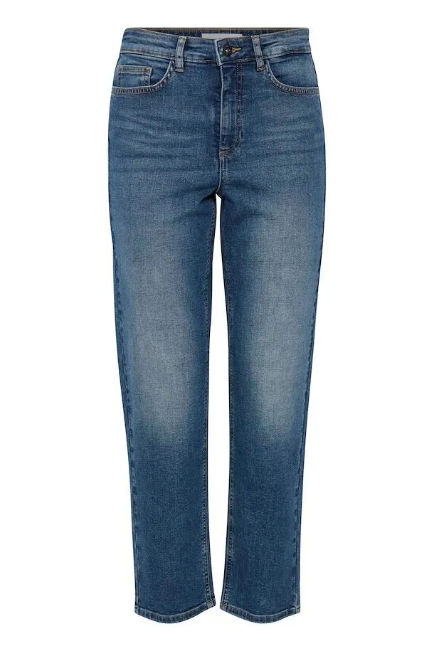 Ichi Twiggy Jeans In Medium Blue