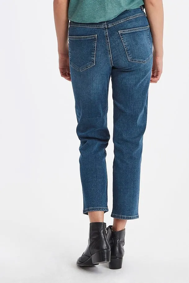 Ichi Twiggy Jeans In Medium Blue