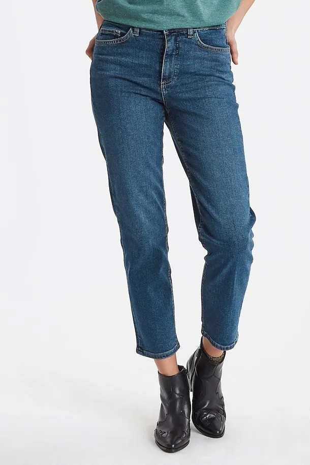 Ichi Twiggy Jeans In Medium Blue