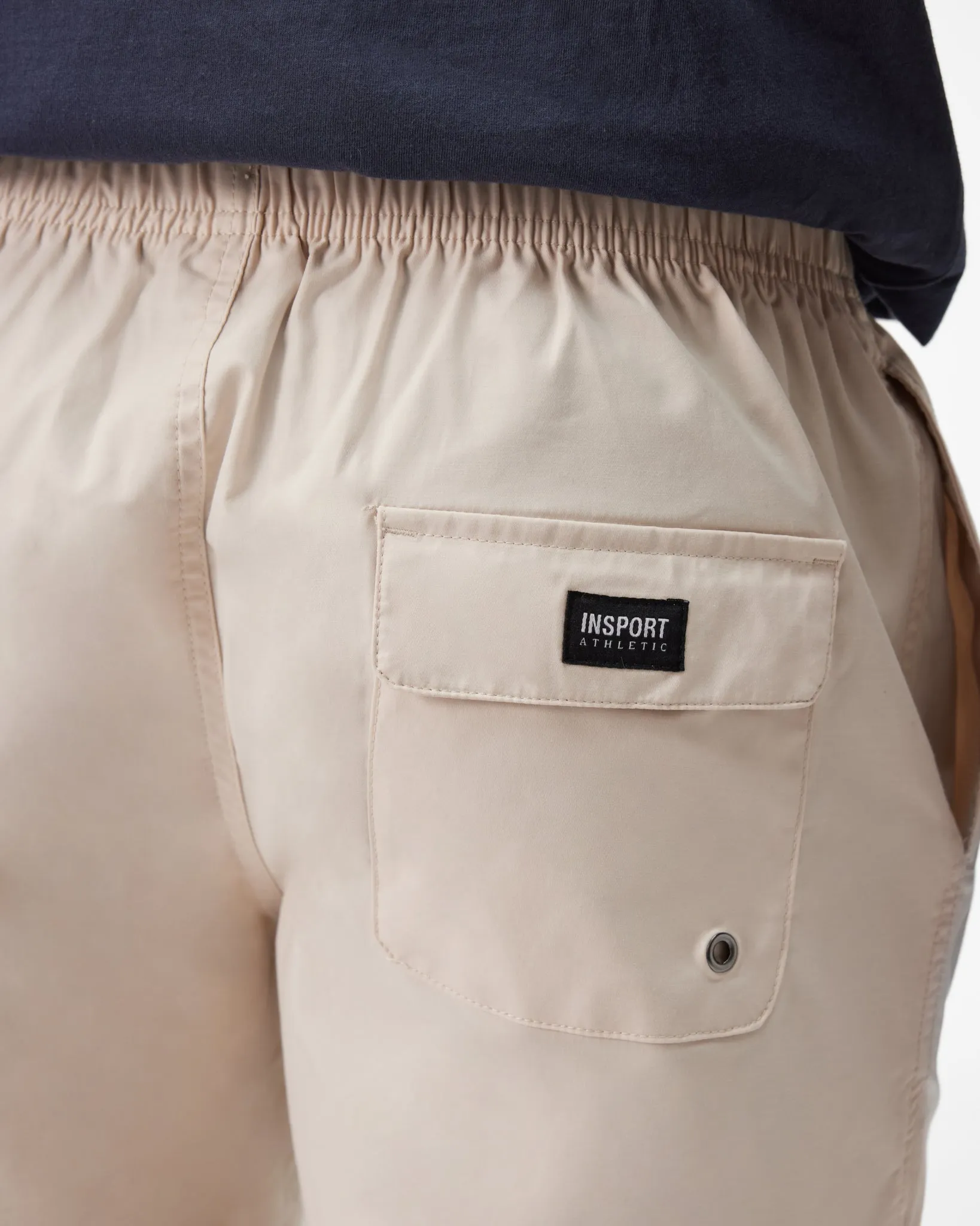 INSPORT MENS BONDI GYM CREAM SHORTS