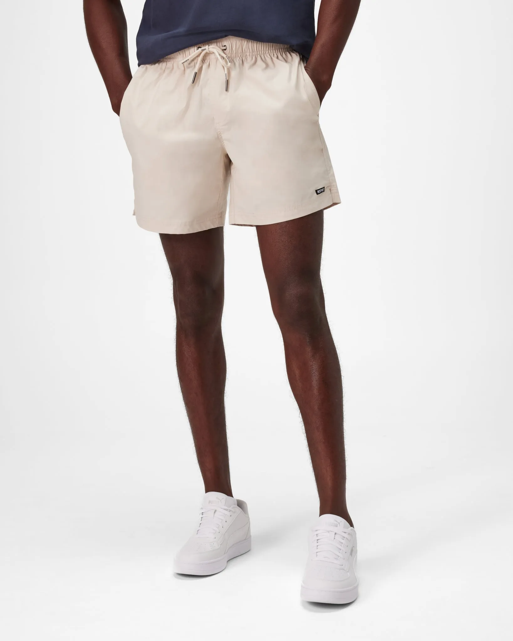 INSPORT MENS BONDI GYM CREAM SHORTS