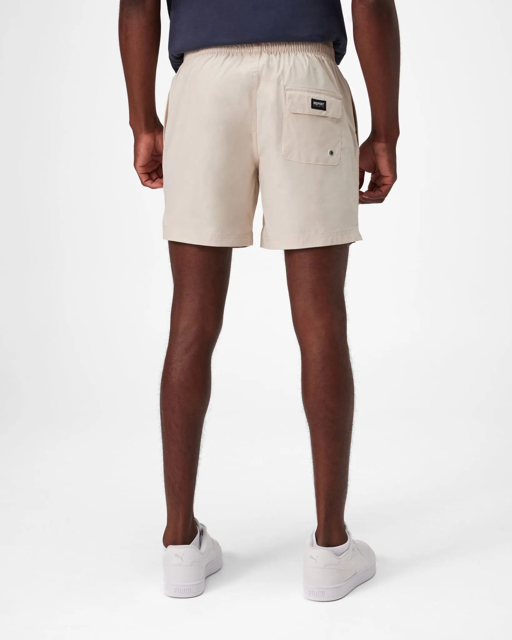 INSPORT MENS BONDI GYM CREAM SHORTS