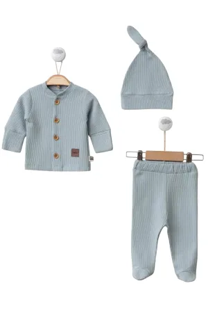 Jasper Baby Blue Clothes Set - 3 Pcs